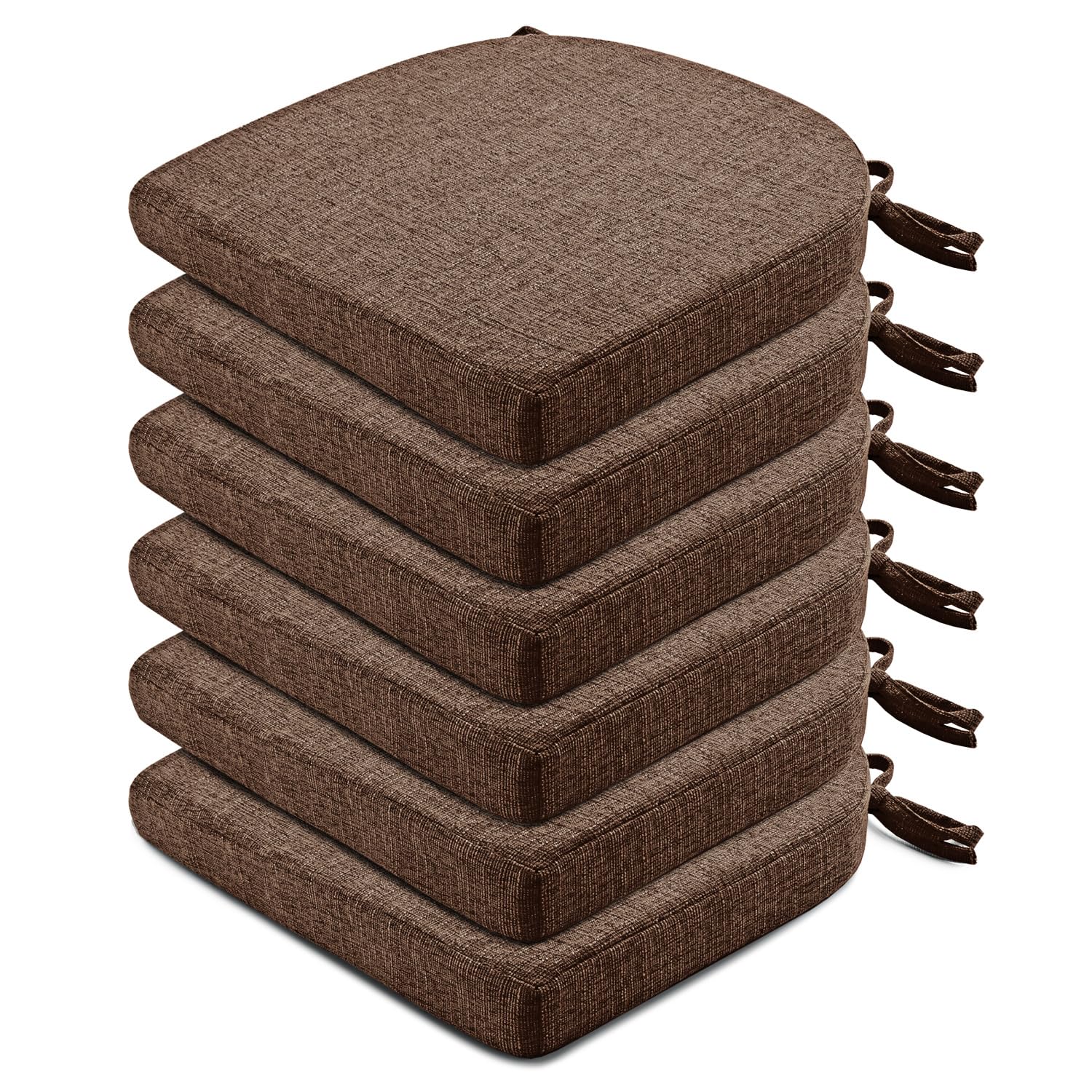 Almohadillas Wellsin para silla de comedor, conjunto de 6, confort superior durante las comidas.