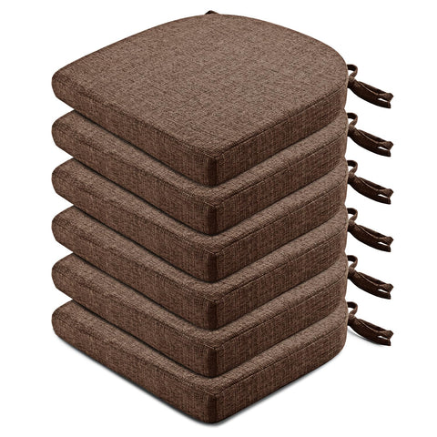 Almohadillas Wellsin para silla de comedor, conjunto de 6, confort superior durante las comidas.
