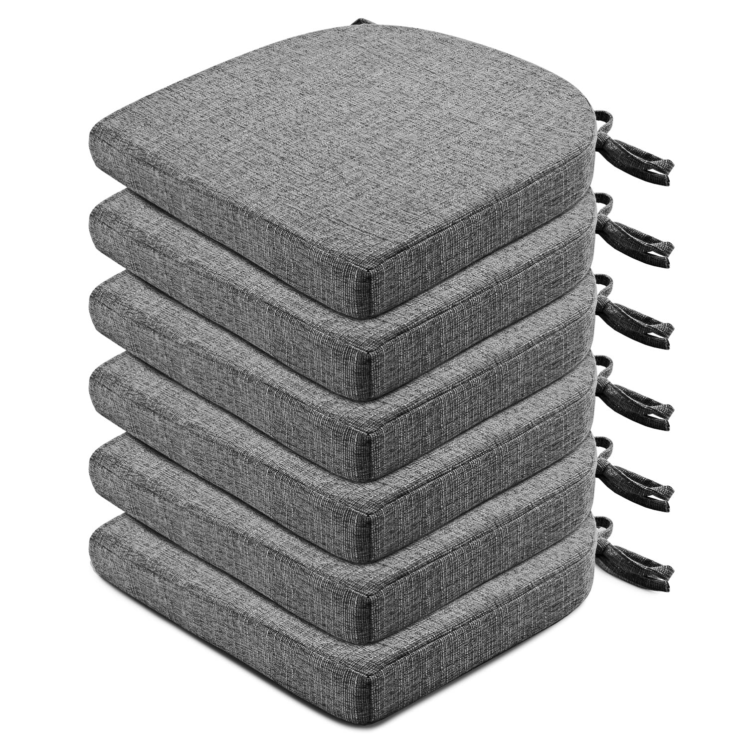 Cojines Wellsin para sillas de cocina, set de 6, confort duradero y estable.