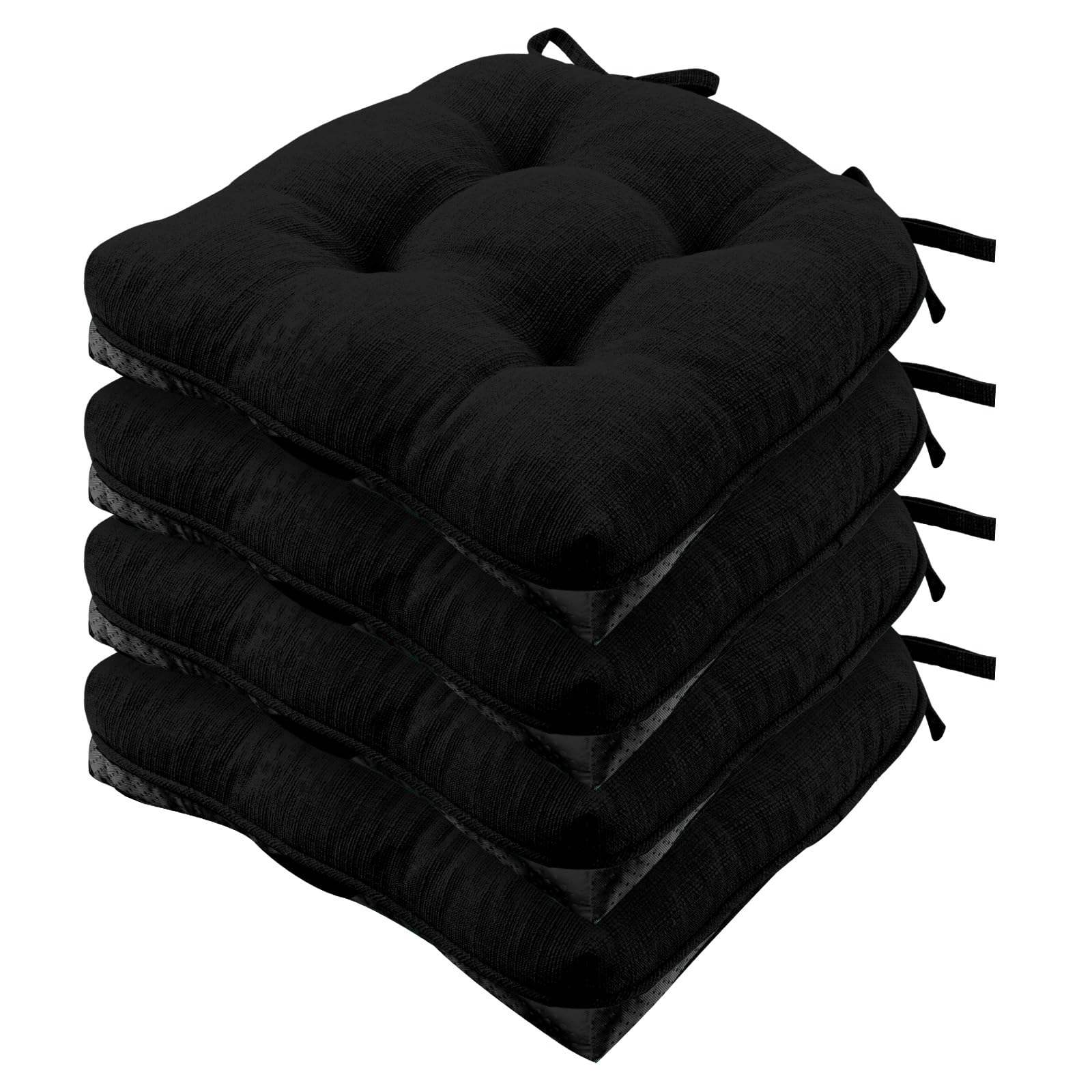 Wellsin cojines para sillas de comedor, conjunto de 4, mayor comodidad al comer