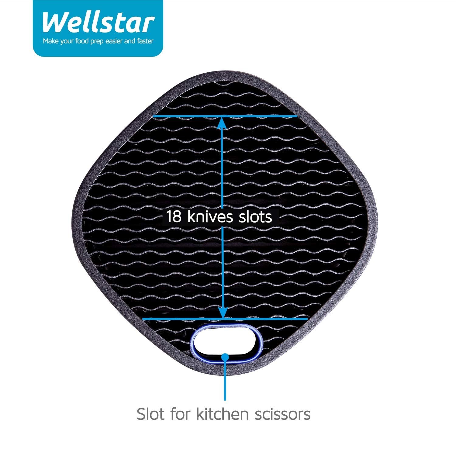 WELLSTAR compatible con cuchillos de diferentes longitudes y formas.