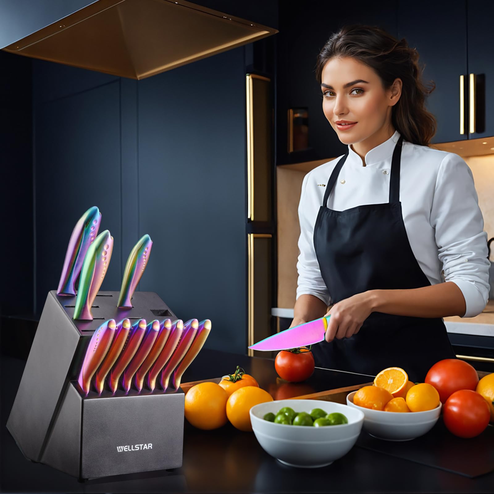 WELLSTAR diseño moderno en negro para cocinas contemporáneas.