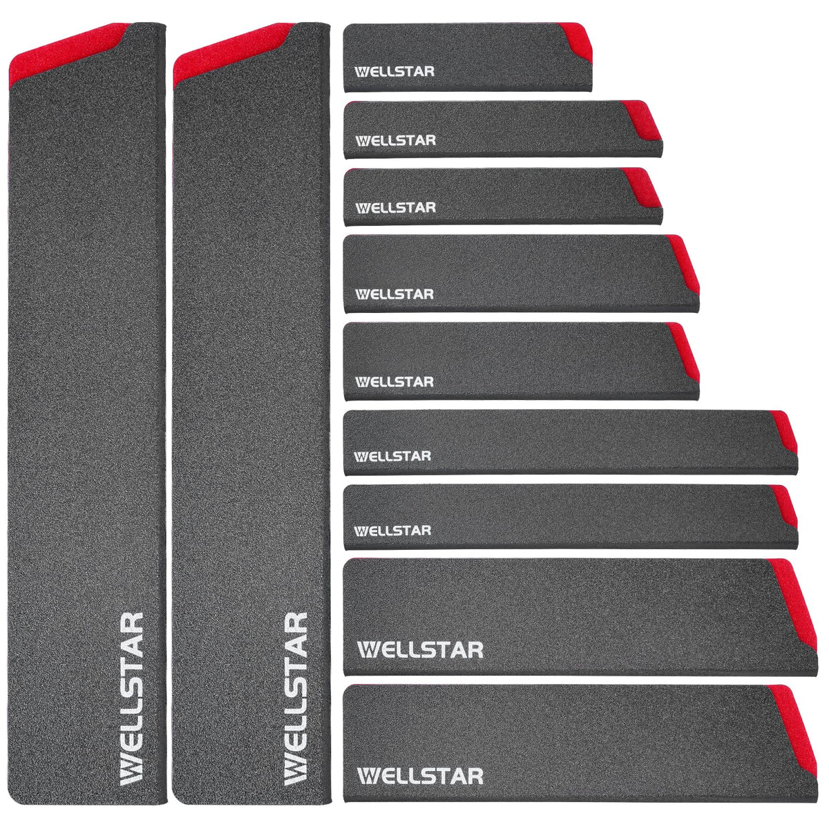Guardas de cuchillo Wellstar universales de 11 piezas protegen hojas y evitan rayaduras.