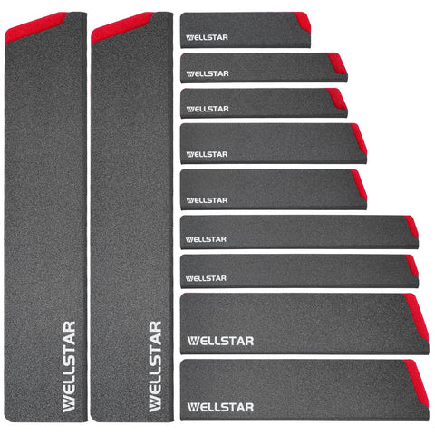 Guardas de cuchillo Wellstar universales de 11 piezas protegen hojas y evitan rayaduras.