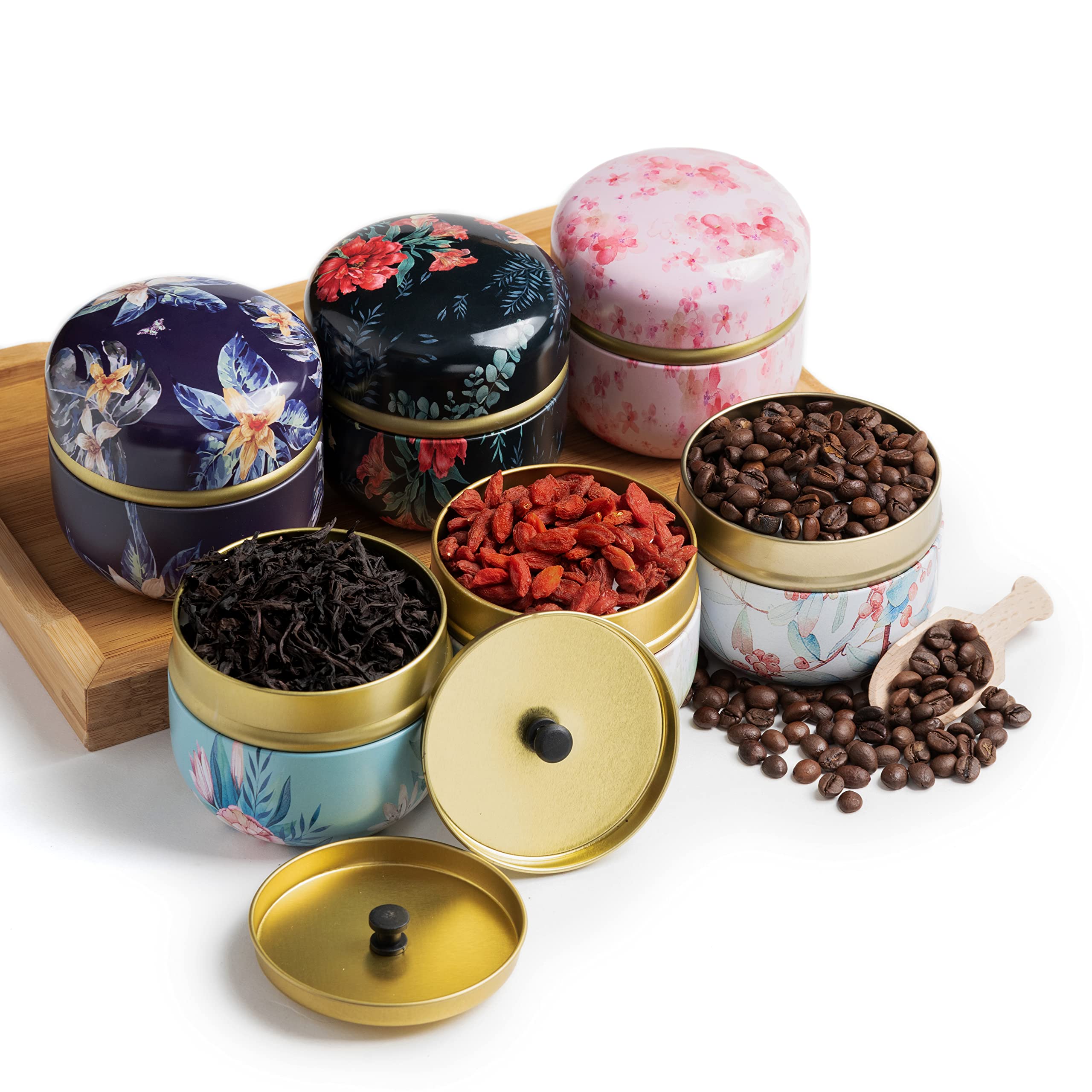 Set de almacenamiento para té y especias con estilo Wemega.