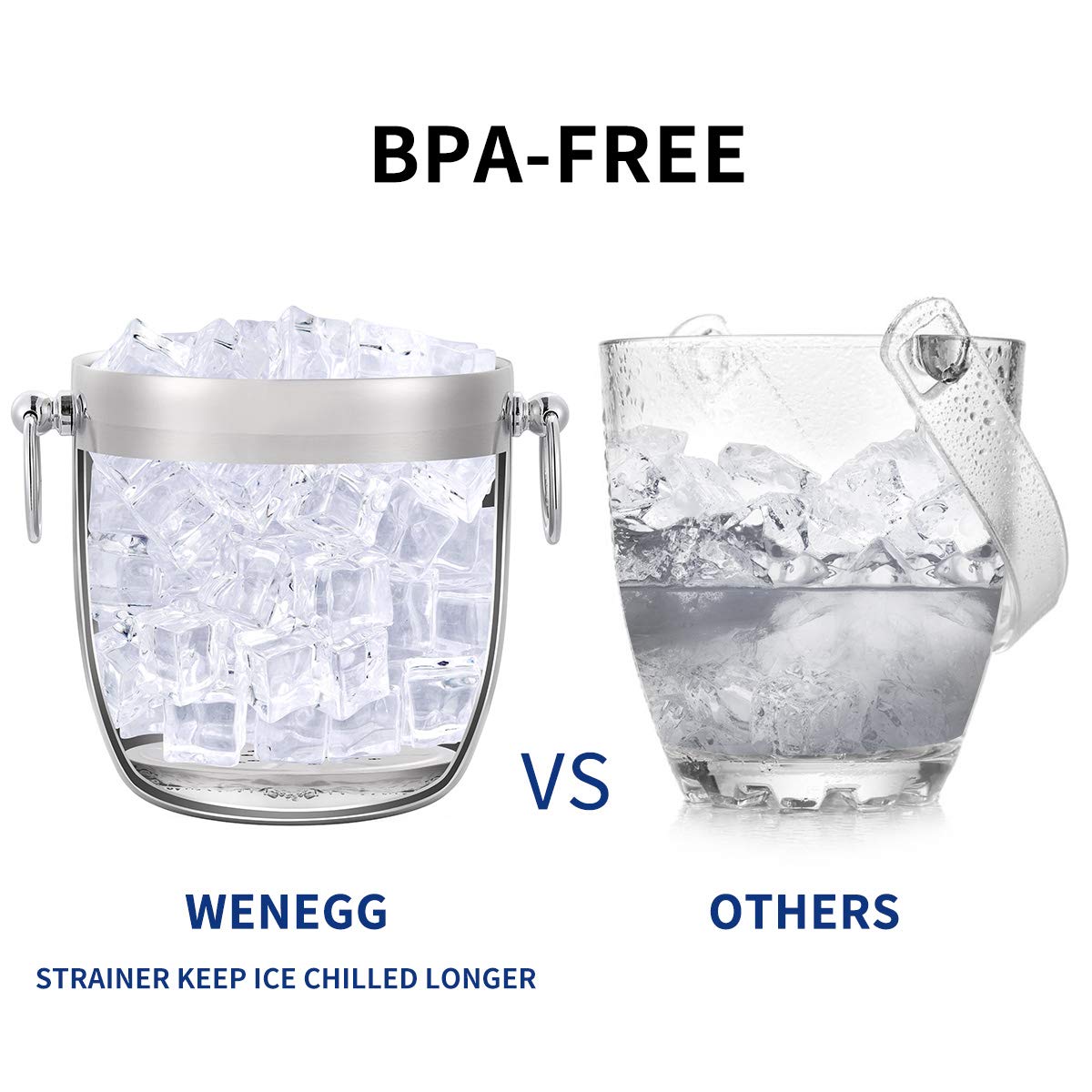 Plato filtro Wenegg para separar hielo derretido del agua.