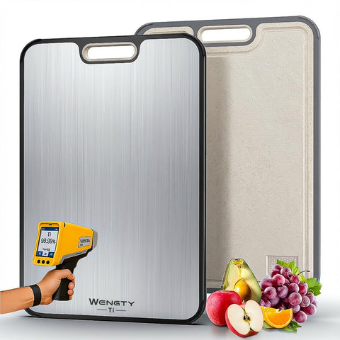 Tabla WENGTY titanio 2 en 1, frente, superficie duradera para carnes