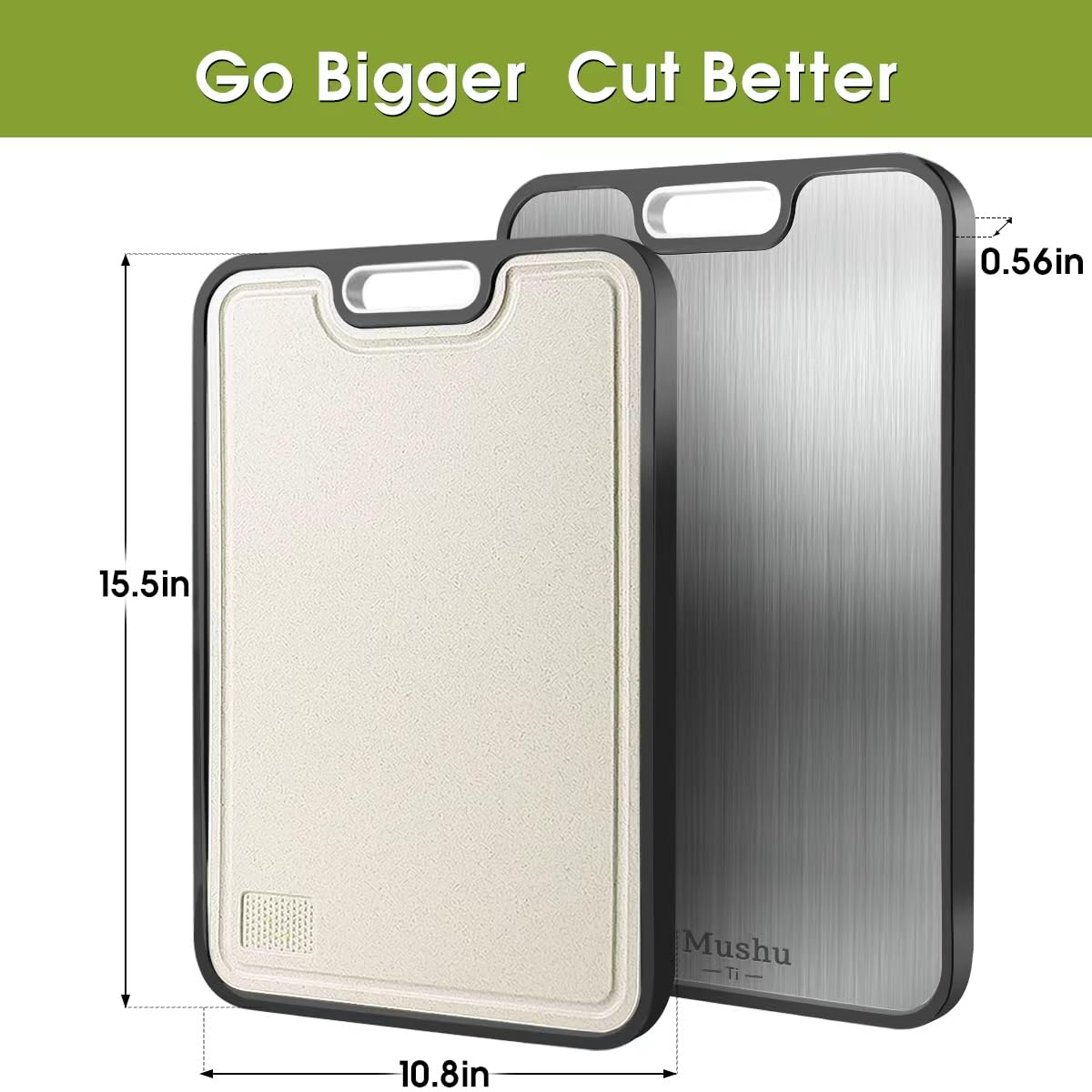 WENGTY tabla de titanio para carne, diseño de doble cara práctico.