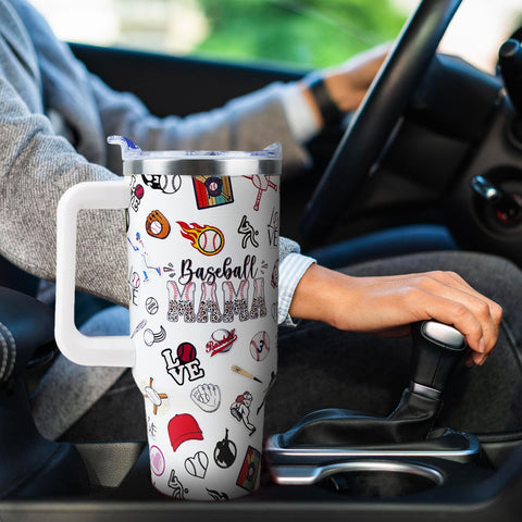 Vaso WENININOK mamá beisbolista 40oz para uso diario y hidratación.