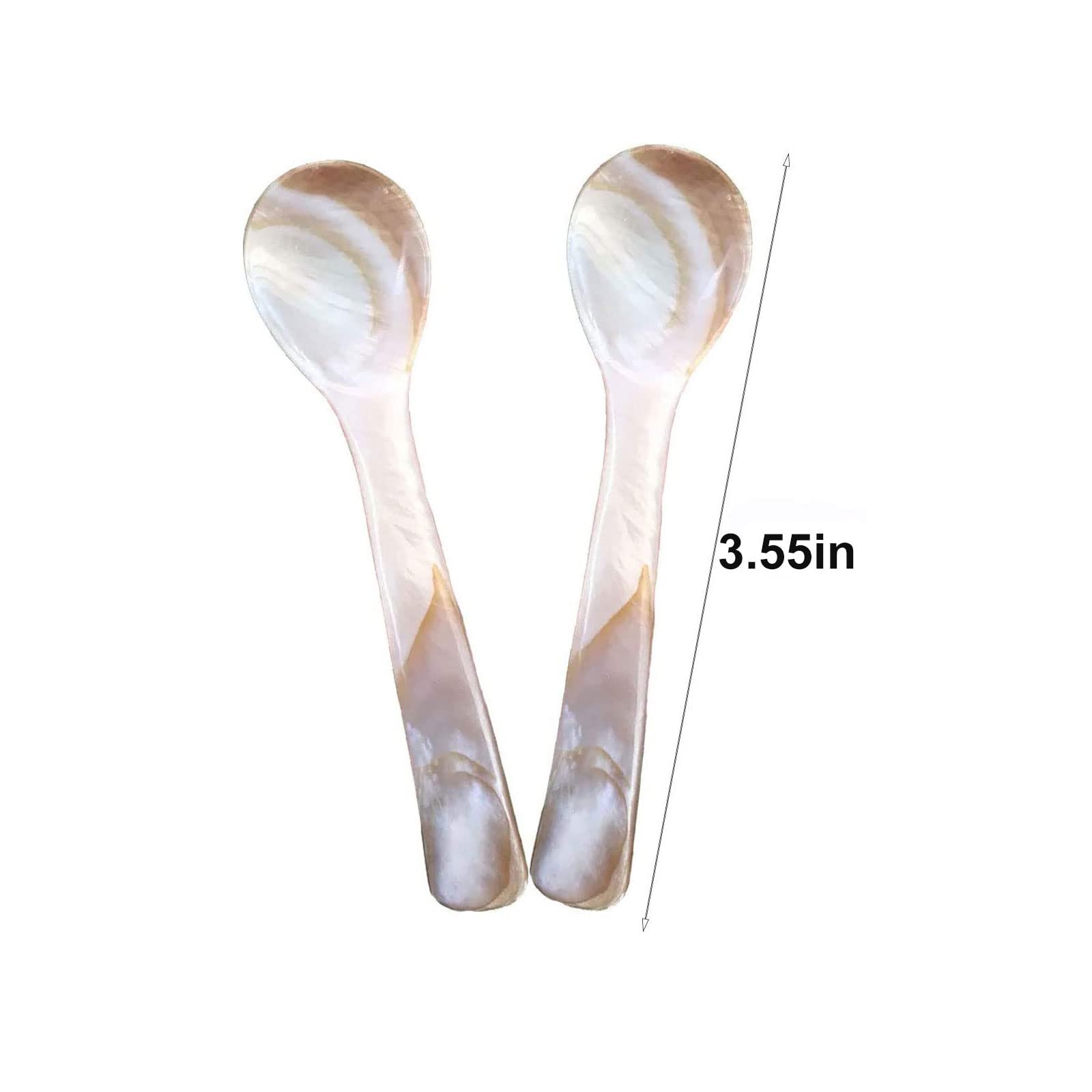 Cucharas Wenplus de madre perla y mango café, diseño artesanal para realzar cada porción.