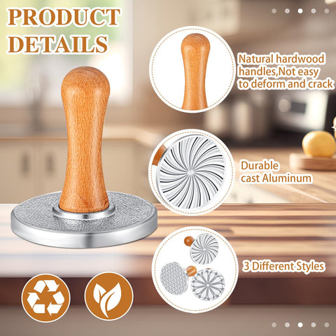 Wenqik sello galletas espiral embosado, crea patrones elegantes.