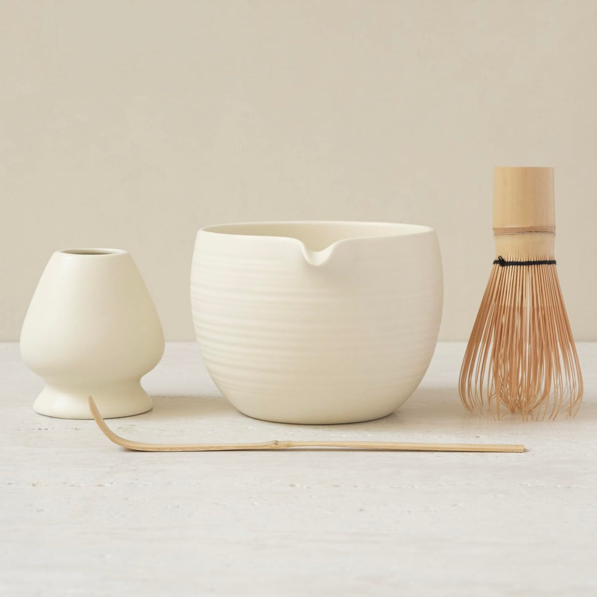 WENSHUO set de matcha con tazón cerámico de 600 ml para preparación suave