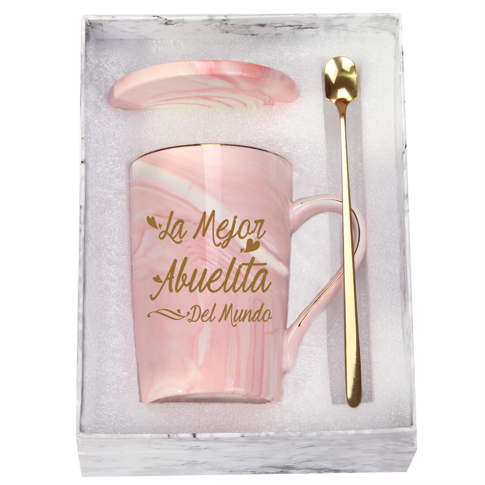 Taza de WENSSY La Mejor Abuelita Del Mundo, vista frontal, ideal para café matutino y momentos compartidos.
