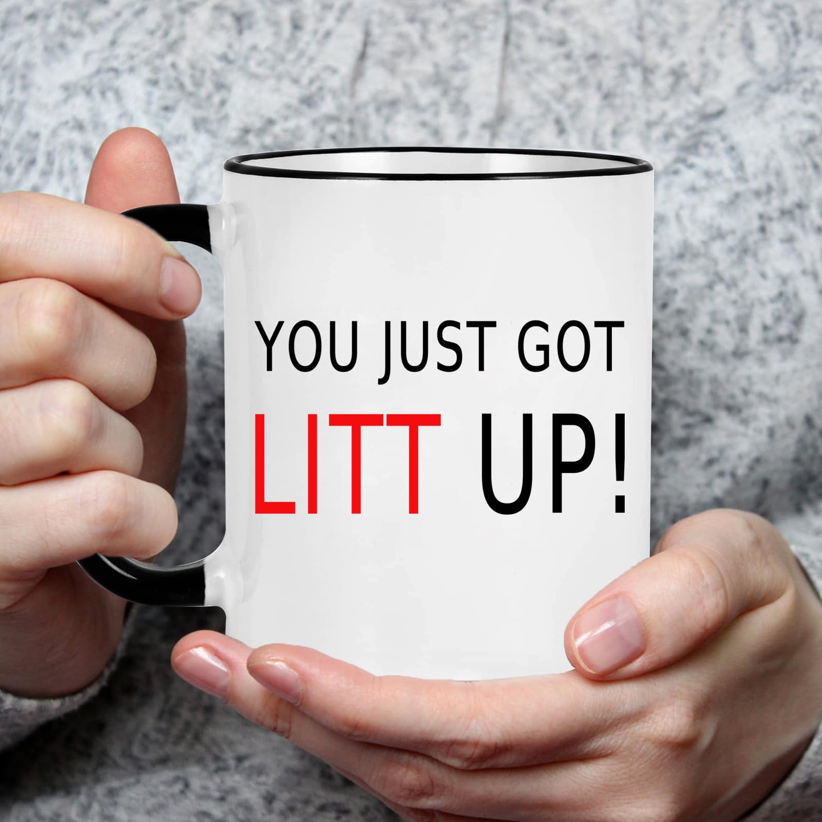 Taza WENSSY Louis Litt superficie mate y base estable para cualquier mesa.