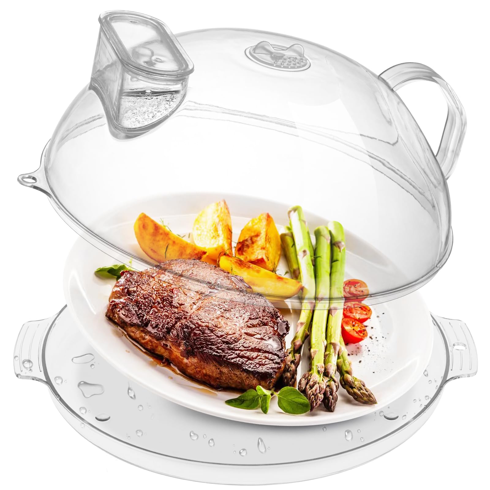 WENWELL tapa de microondas con vapor para mantener la comida jugosa