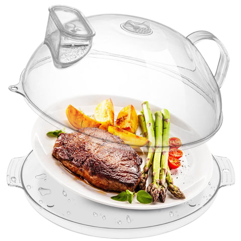 WENWELL tapa de microondas con vapor para mantener la comida jugosa