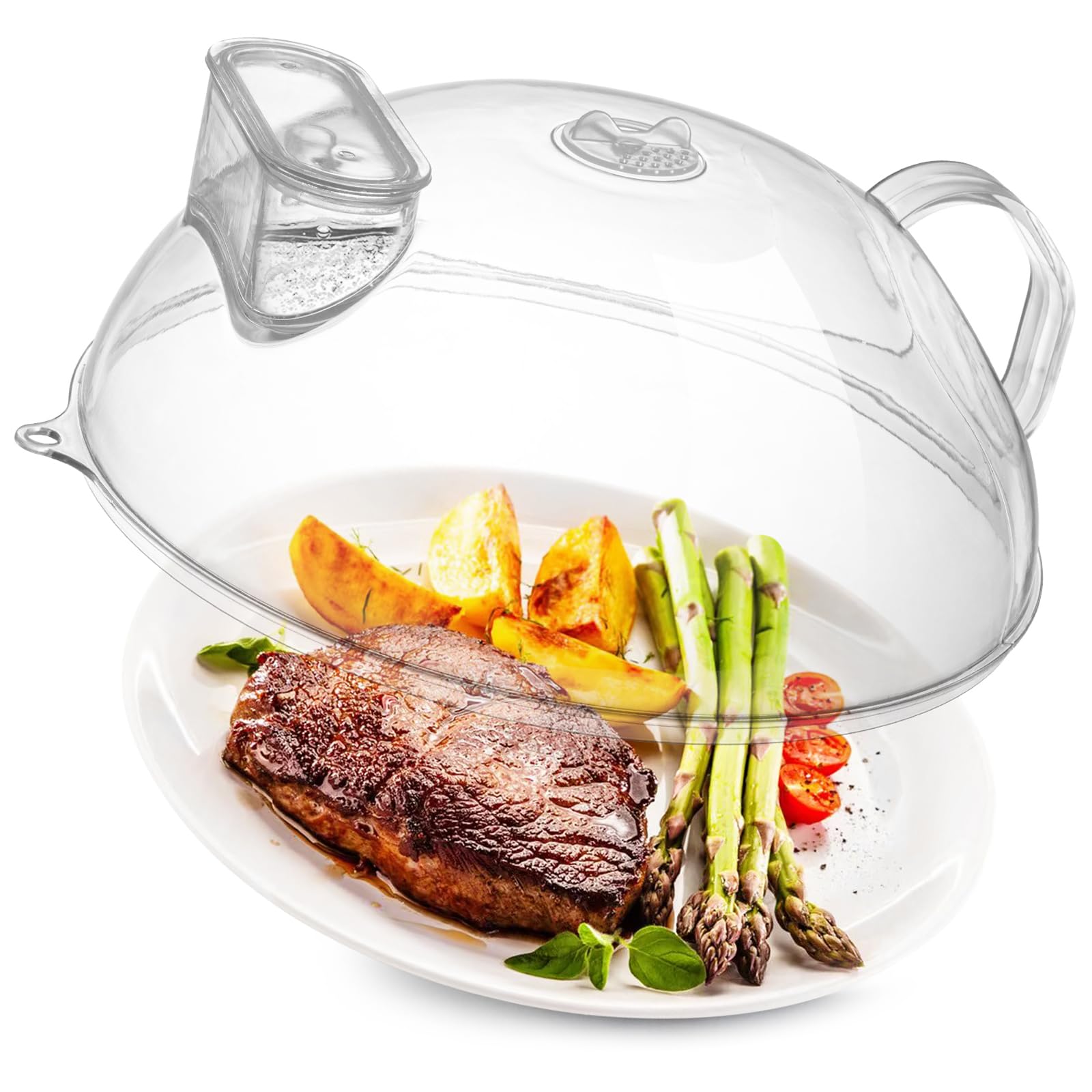 WENWELL tapa microondas con vapor de agua para evitar salpicaduras.