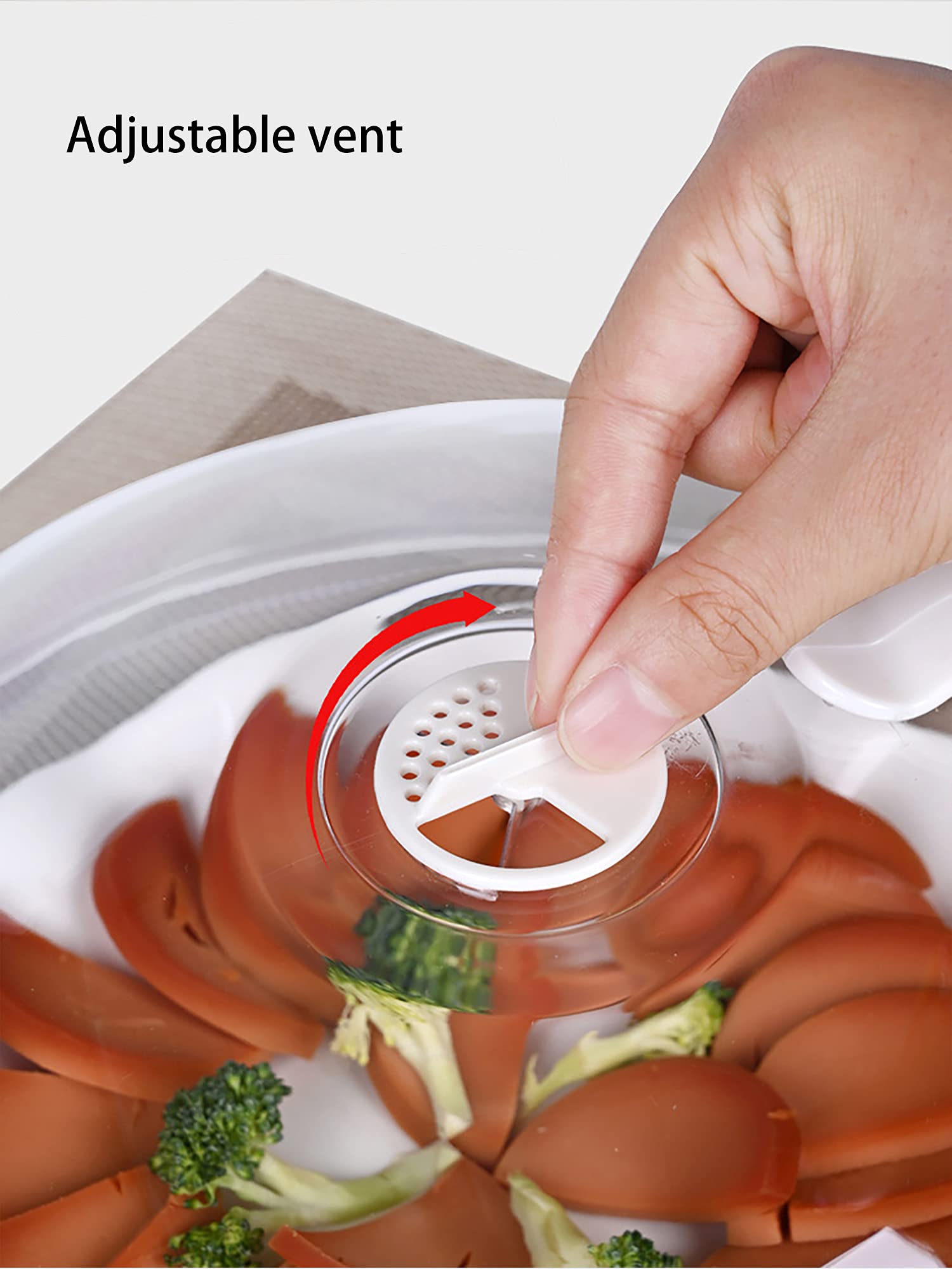 Wenwell tapa microondas con ventilación superior para controlar el calor