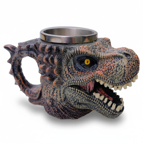 WEORGANIZE T‑Rex mug detalle-texturas, ideal para escritorio dinámico