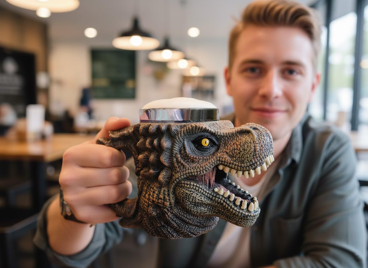 WEORGANIZE T‑Rex mug diseño-decorativo, genera conversación en casa u oficina
