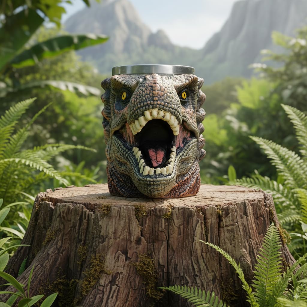 WEORGANIZE T‑Rex mug interior-acero-inoxidable, duradera para uso diario