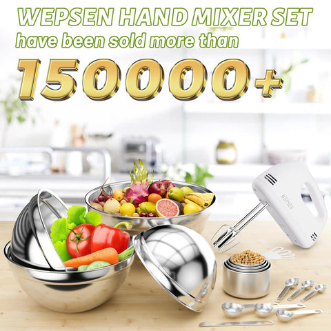 Conjunto de tazones inox WEPSEN apilables para ahorrar espacio.