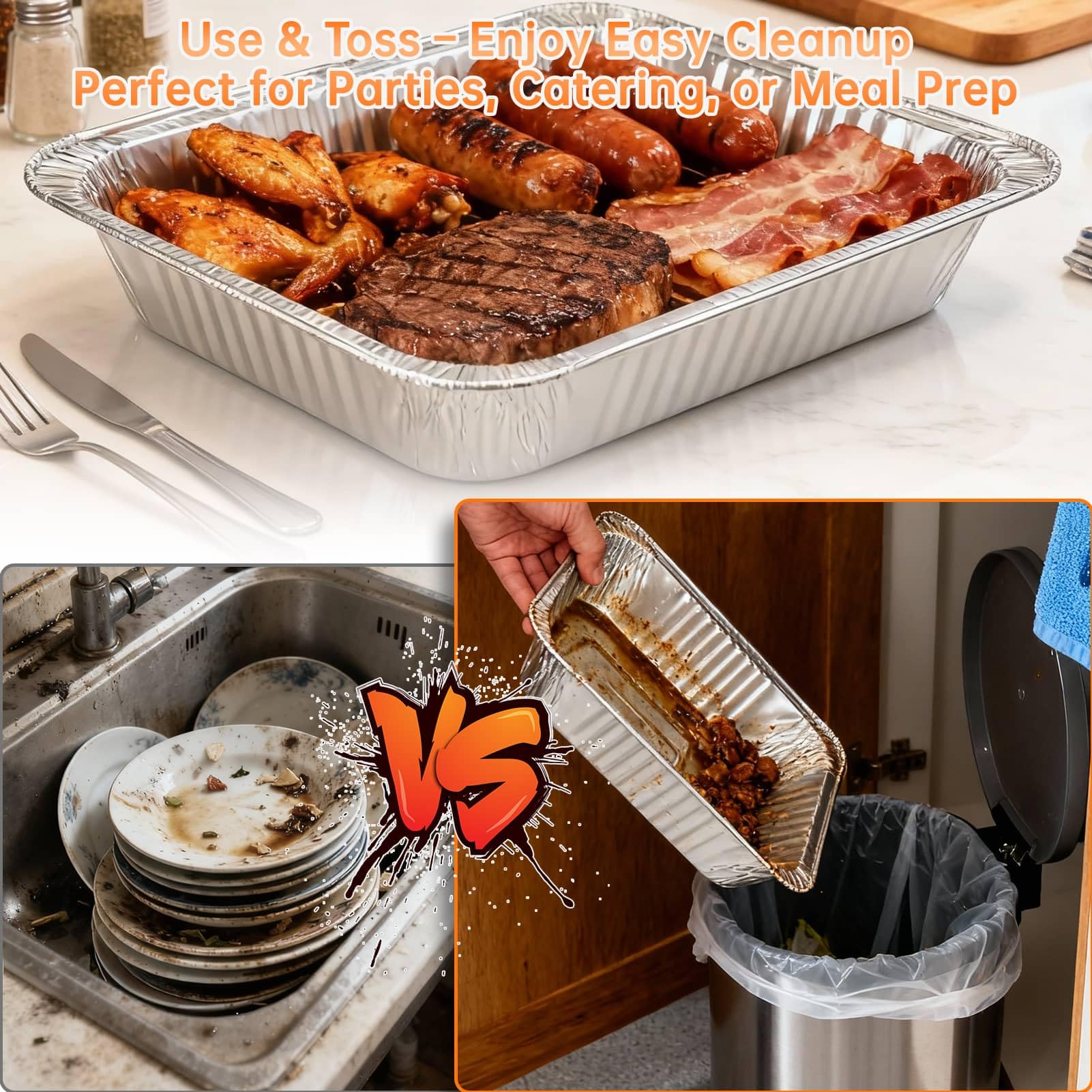 WEPSEN envases aluminio reciclables para servicio para llevar