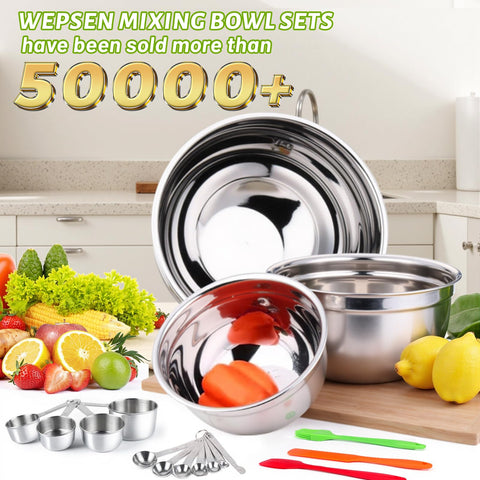 WEPSEN tazas y cucharas de medición, precisión para recetas.