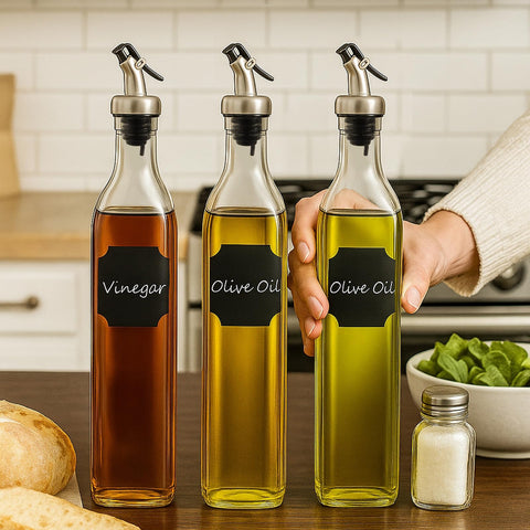 WERTIOO frascos-aceite-oliva con vidrio grueso para mantener el sabor