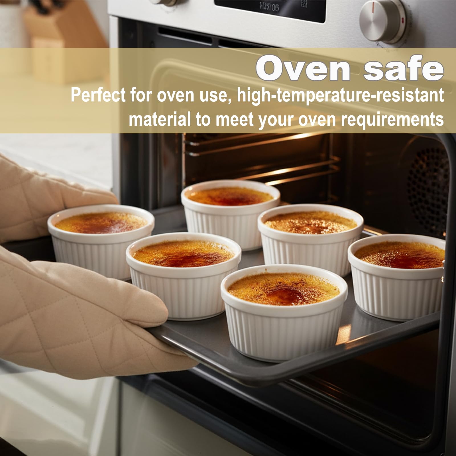 Ramekin WERTIOO para hornear soufflés y postres ligeros.