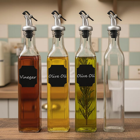 WERTIOO set-dispensadores-aceite-oliva diseño práctico y elegante