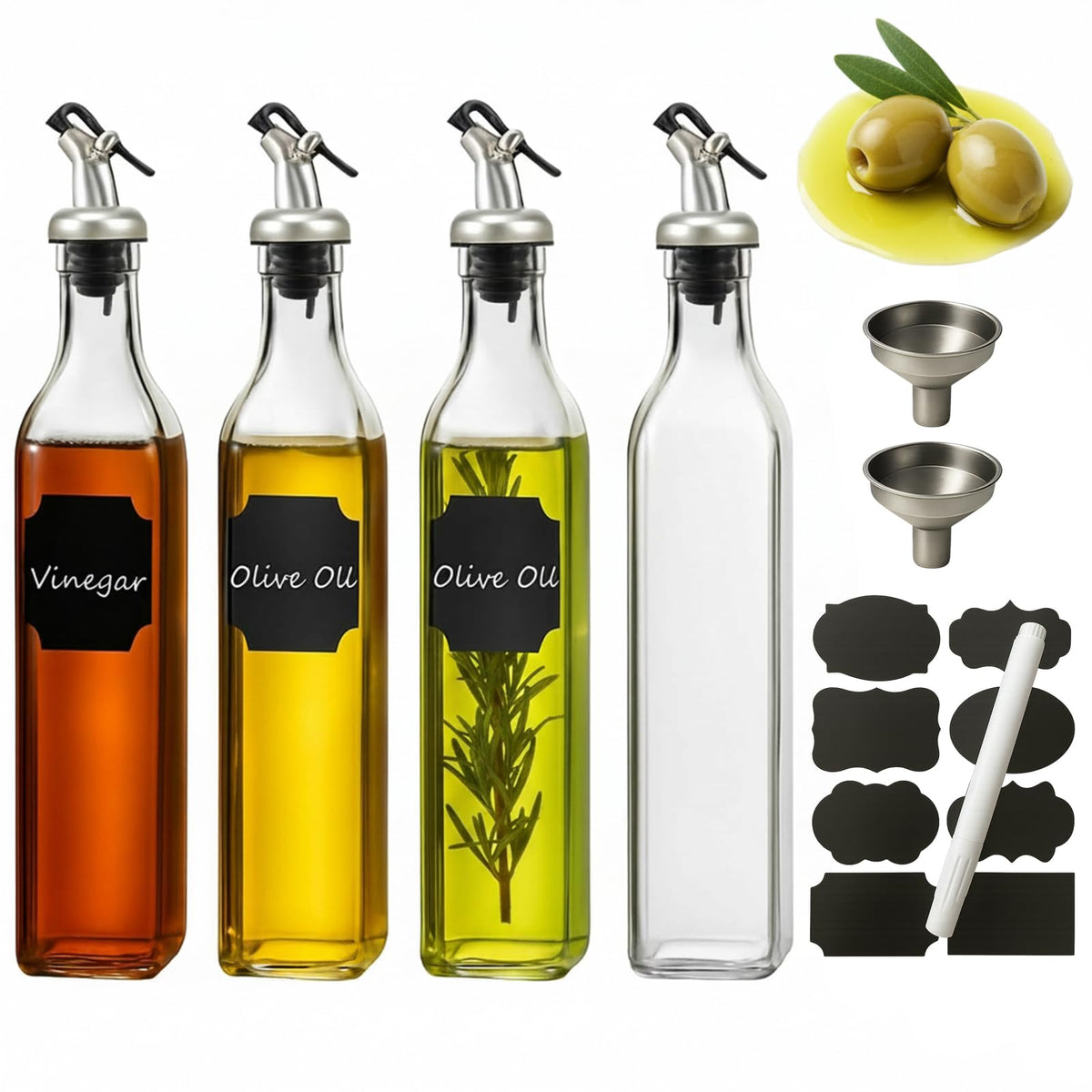 WERTIOO vertedor-aceite-oliva para un vertido preciso y limpio al cocinar