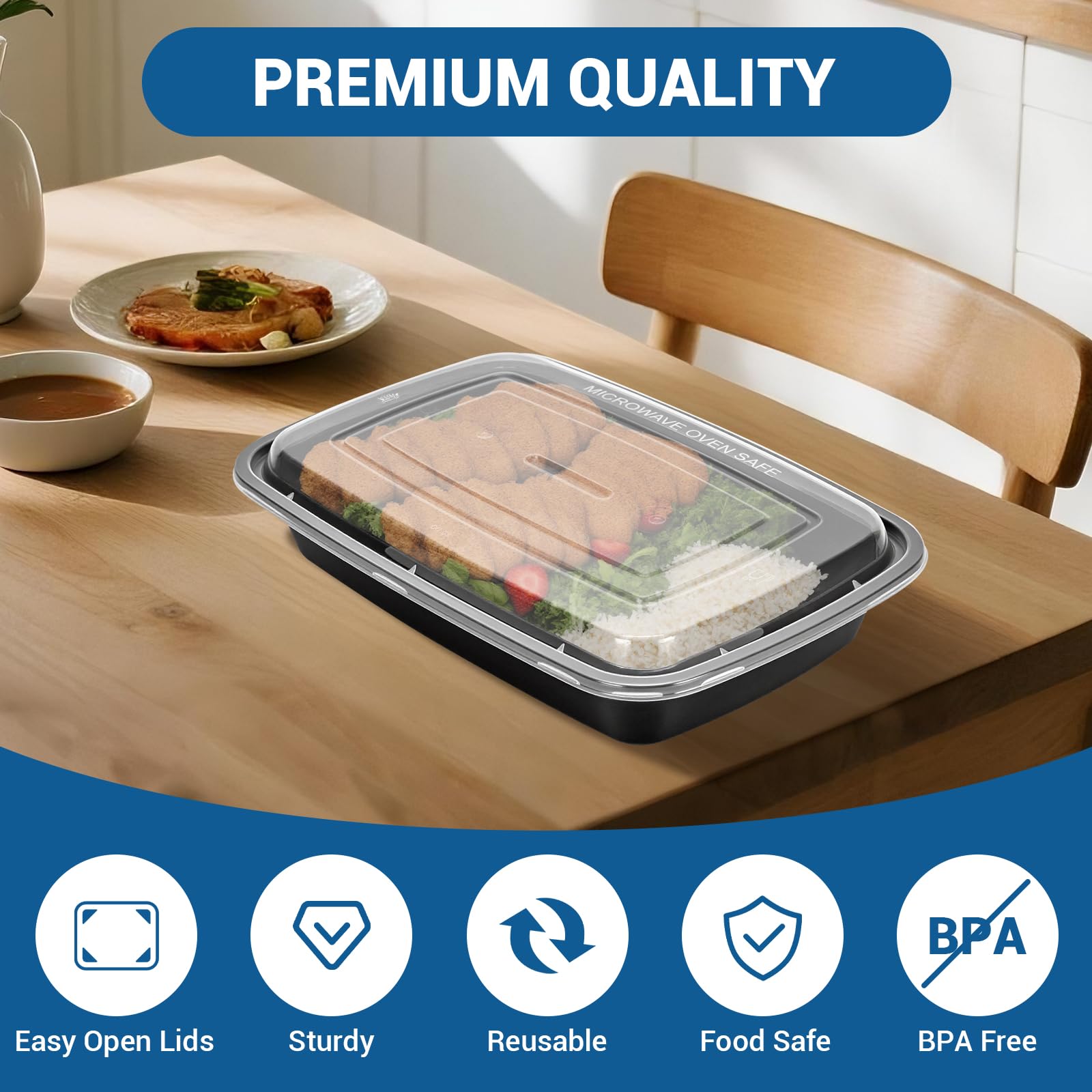 WESIRI tapas compatibles con contenedores 24oz para sellar porciones.