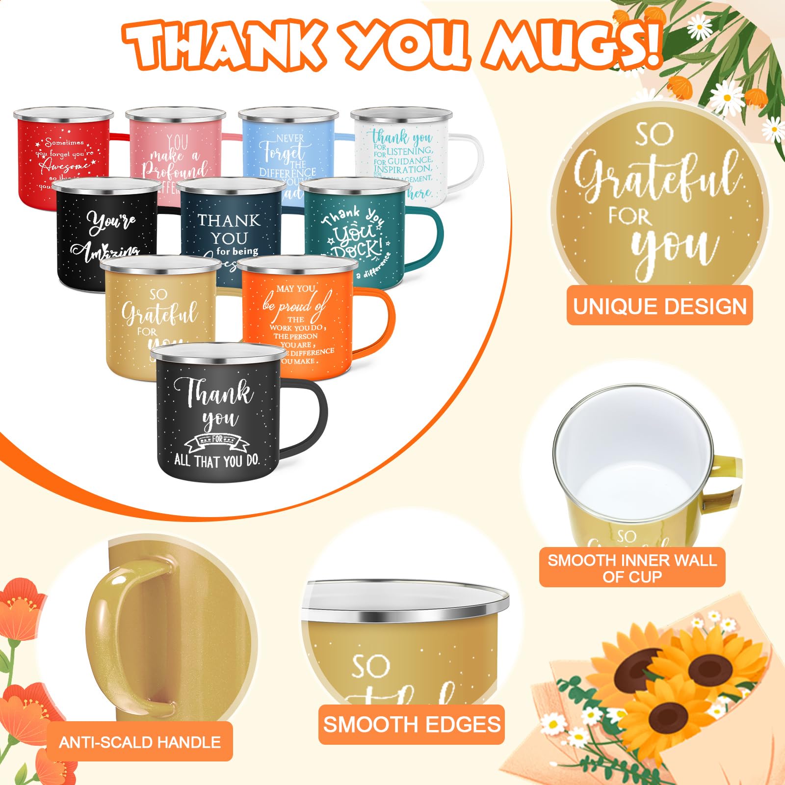 Taza Wesiti enamel 12oz gris con puntos rústicos para regalos corporativos