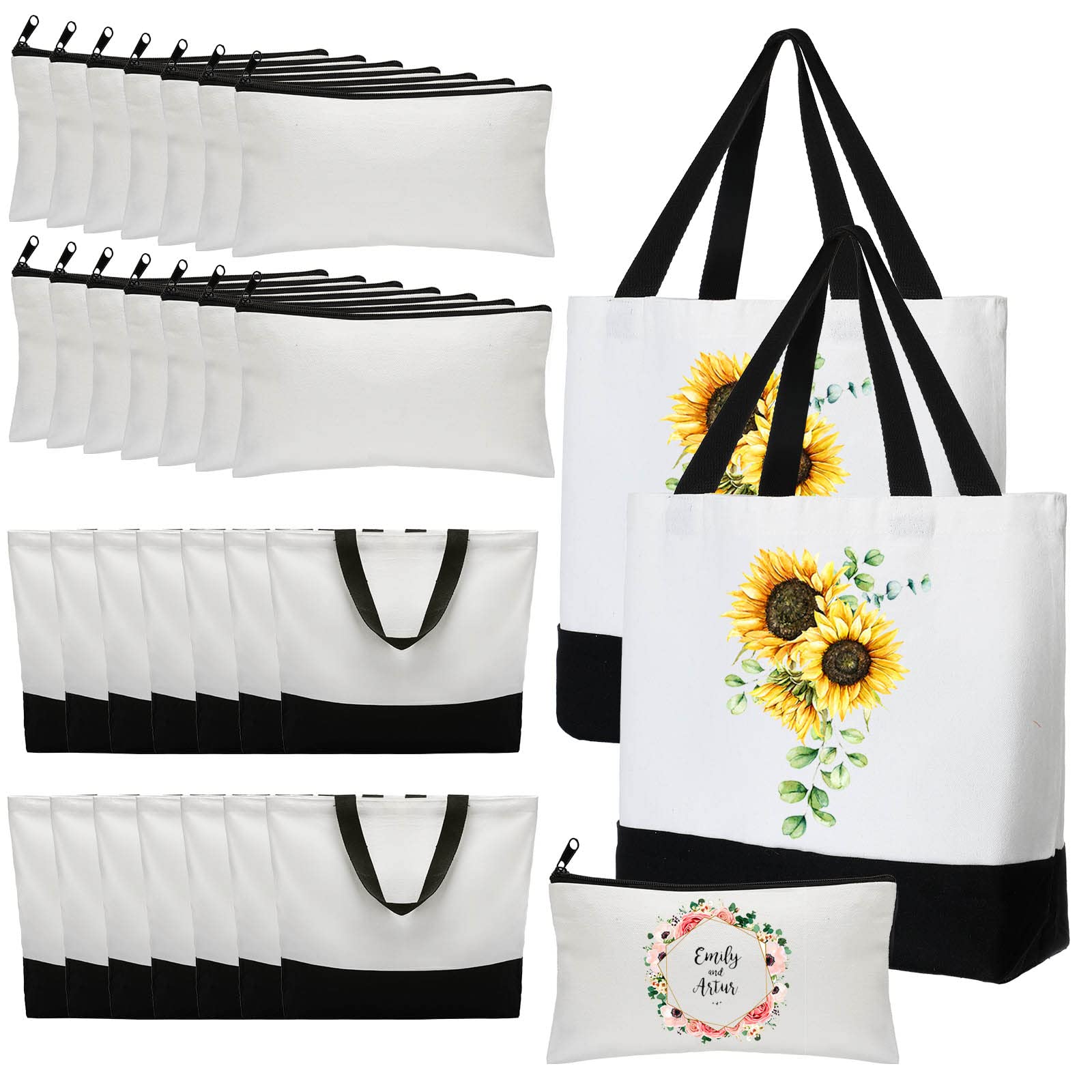 Wesiti tote lona frontal para compras y personalización