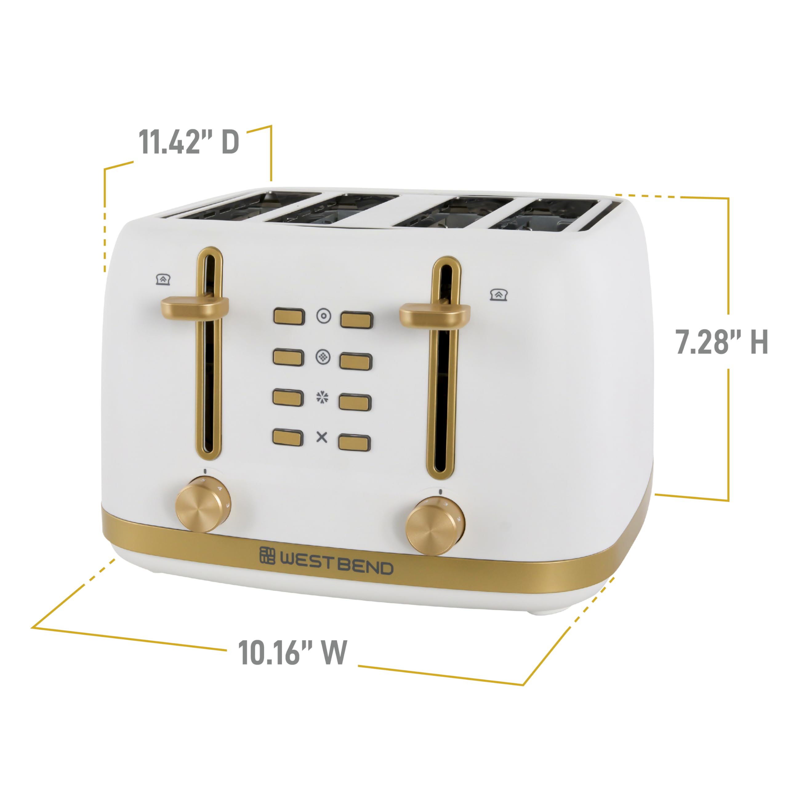 Diseño clásico en blanco y oro para la cocina.