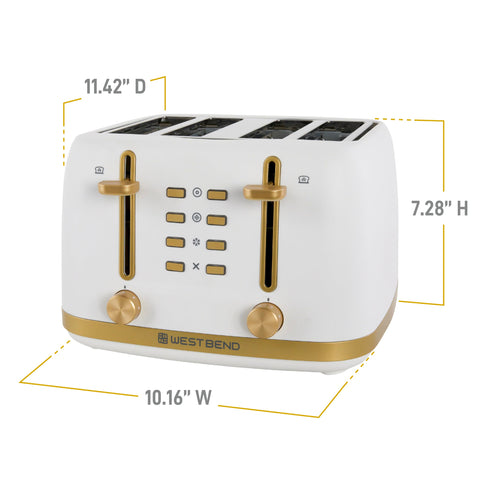 Diseño clásico en blanco y oro para la cocina.