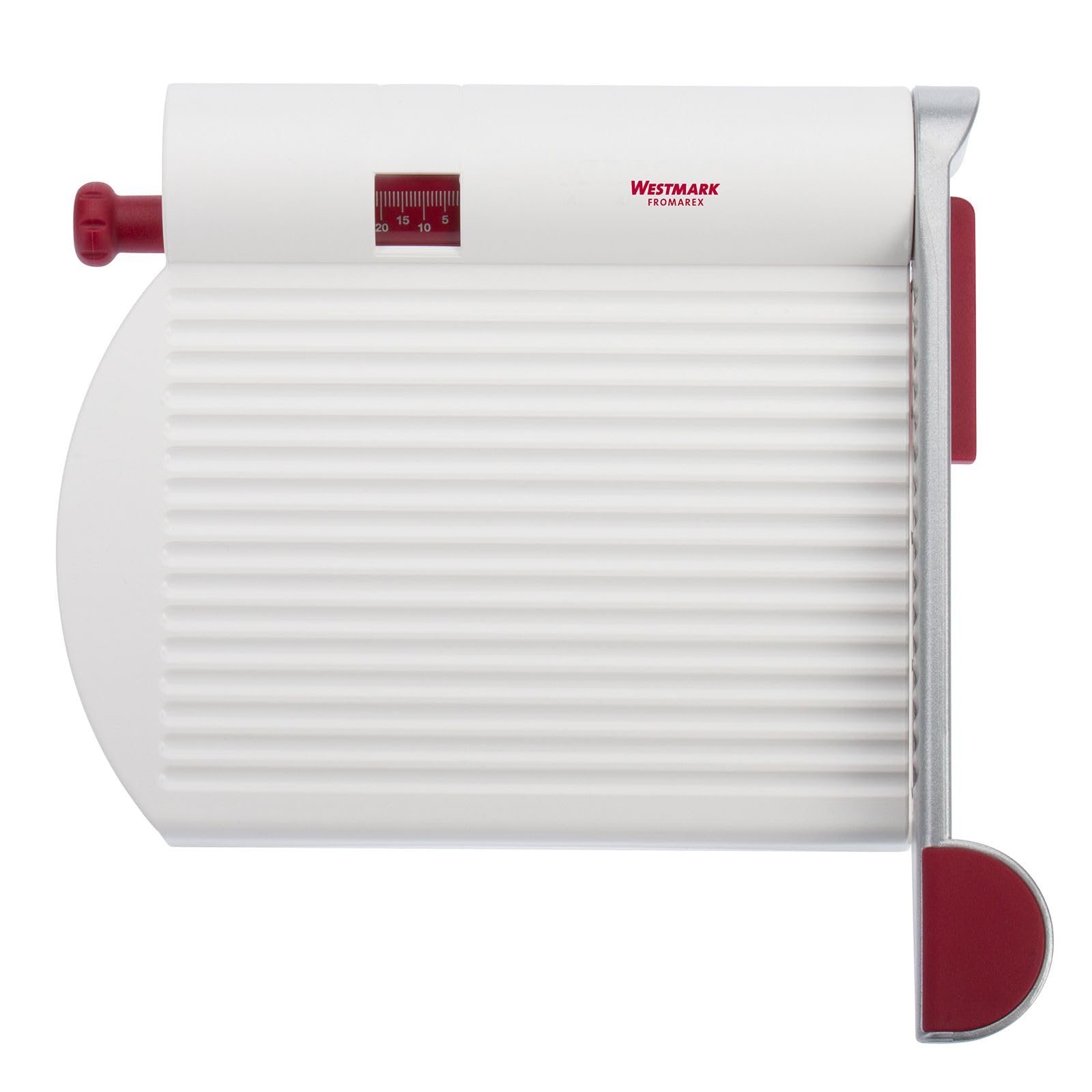 Dial de grosor Westmark para rebanadas finas o gruesas con facilidad.