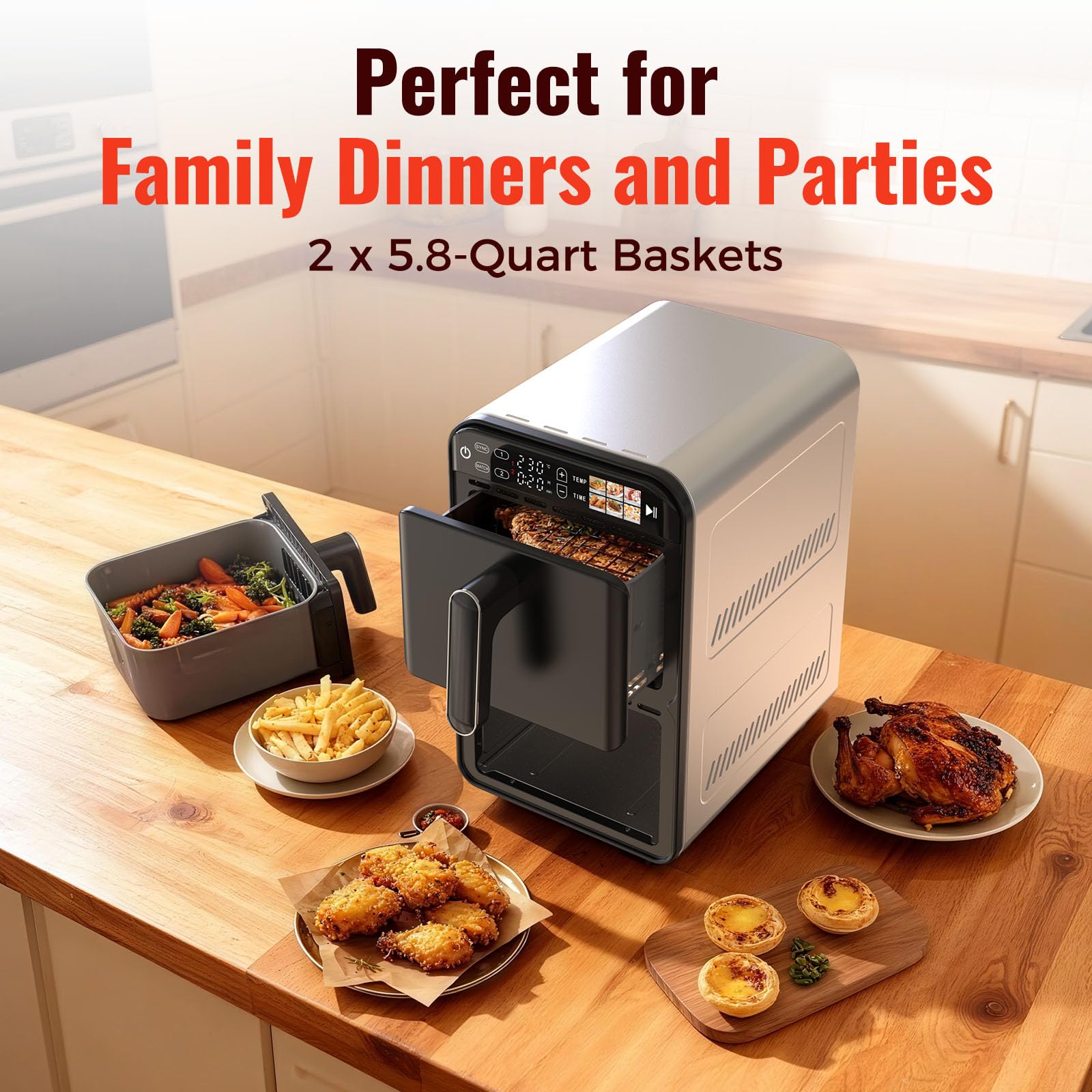 Capacidad 11.6qt de WETIE para comidas familiares
