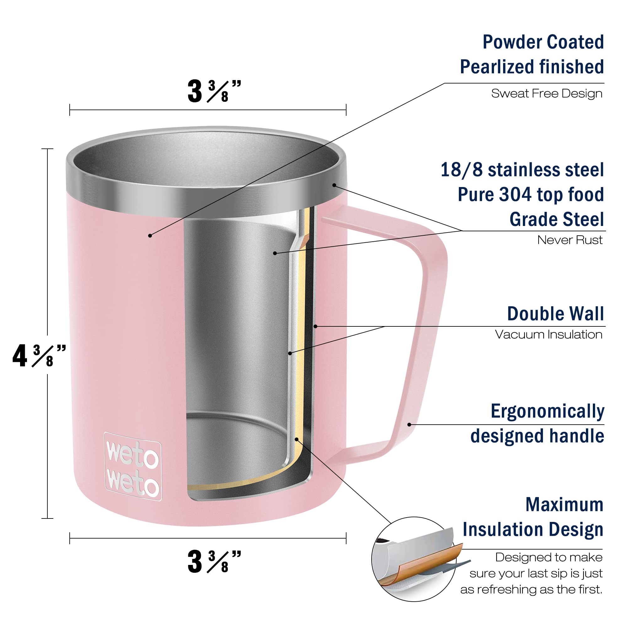 Tapa abatible sin BPA con pajilla para un sorbo limpio
