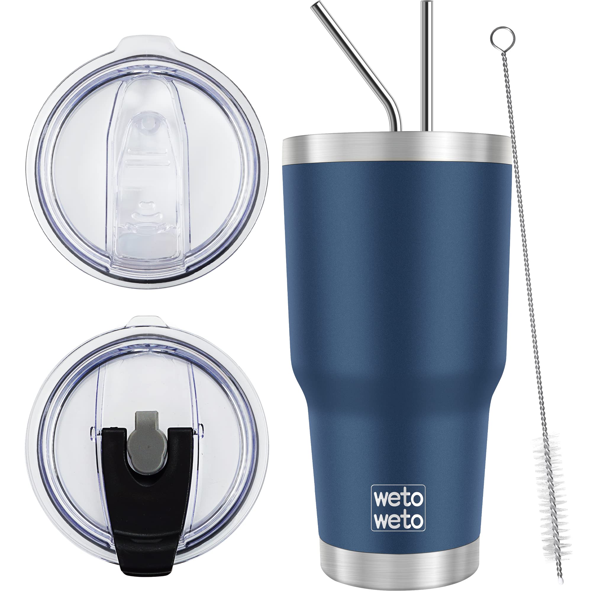 Taza térmica WETOWETO 30oz, vista frontal, mantiene bebidas calientes o frías