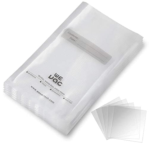 Wevac bolsas de sellado al vacío 8x12 para almacenamiento de alimentos