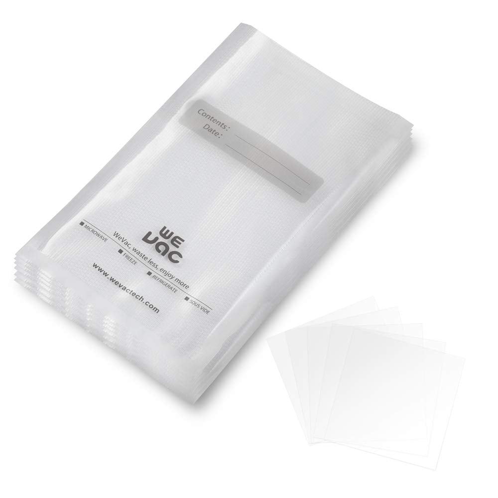 Bolsas Wevac 6x10 para almacenamiento prolongado de alimentos con frescura.
