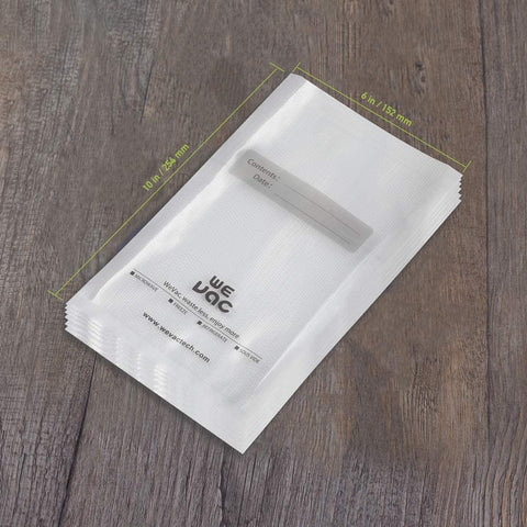 Wevac 6x10 para conservación de alimentos y organización del congelador.