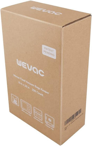 Wevac bolsas para sous vide 6x10 adecuadas para cocinar y conservar sabor.