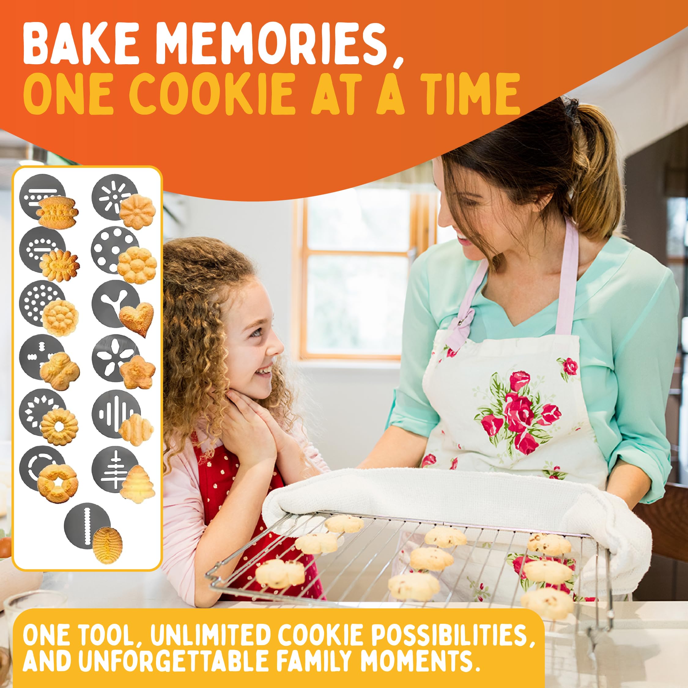  WEYDEA Churro Maker 4-en-1 con boquillas y pistola para galletas.