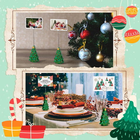 Weysat Portatarjetas Mesa Eventos Navidad: ideal para cenas, reuniones y regalos temáticos.