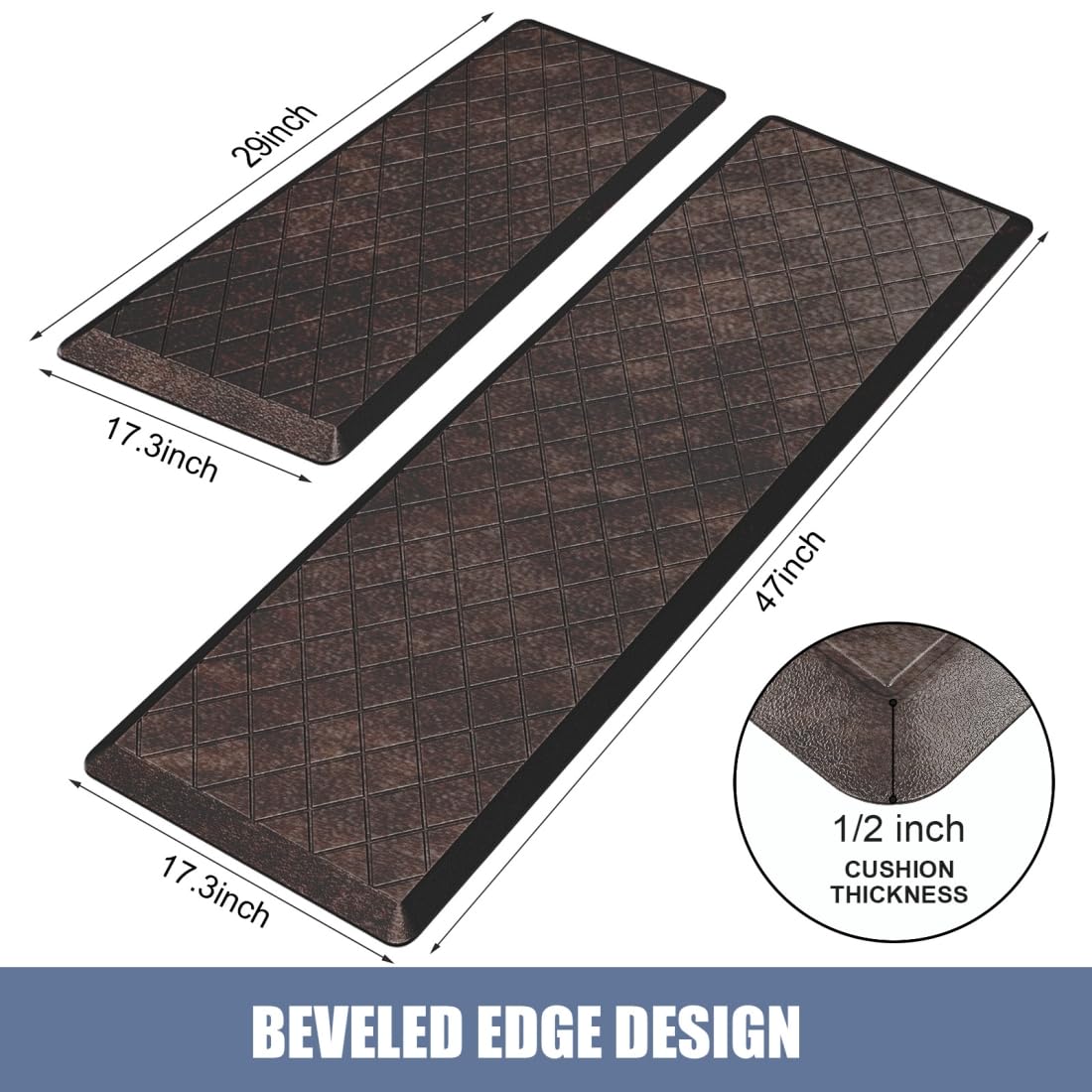 WEZVIX alfombra antifatiga para lavandería y cocina, superficie suave.