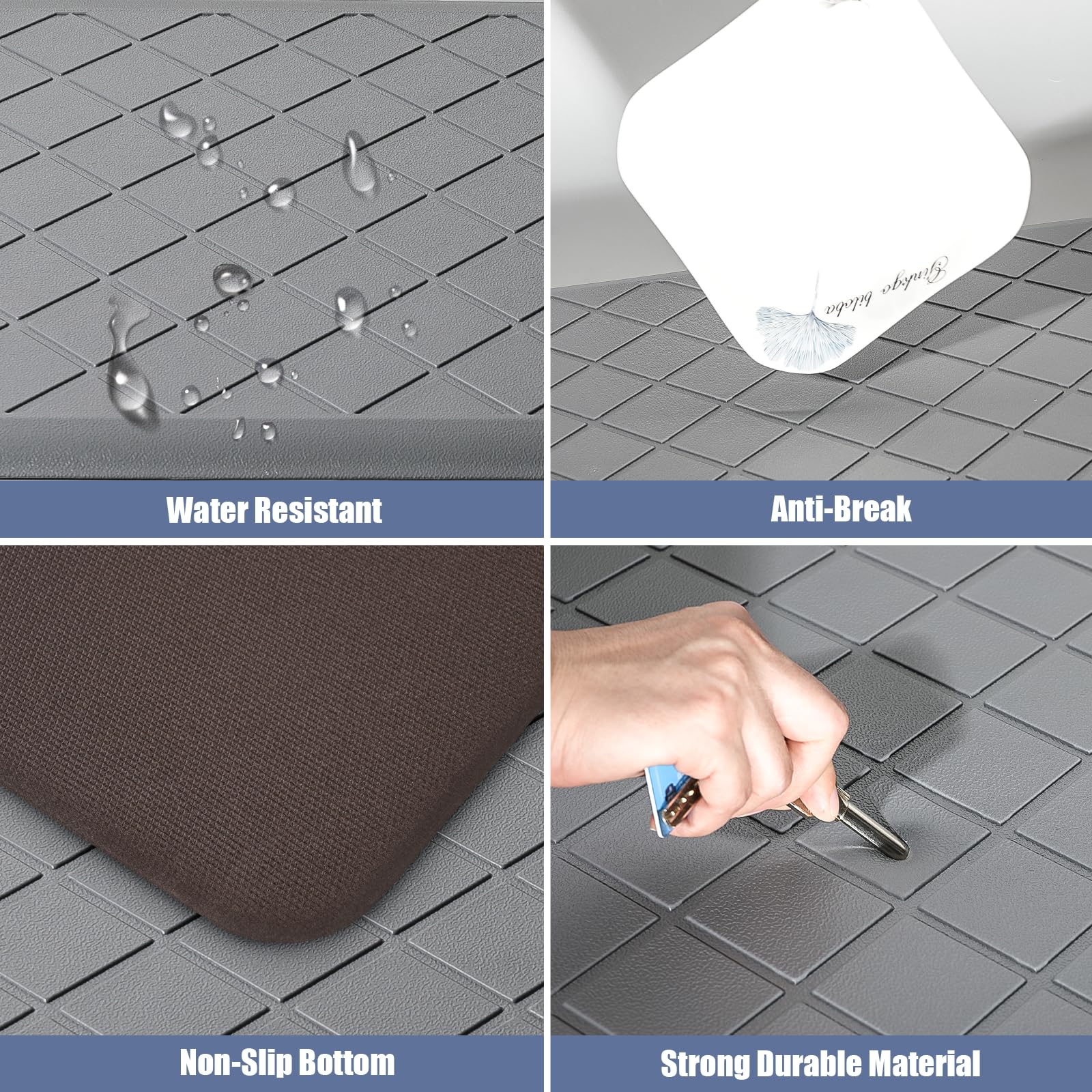 WEZVIX alfombrilla 17.3x29 pulgadas soporte cómodo al estar de pie