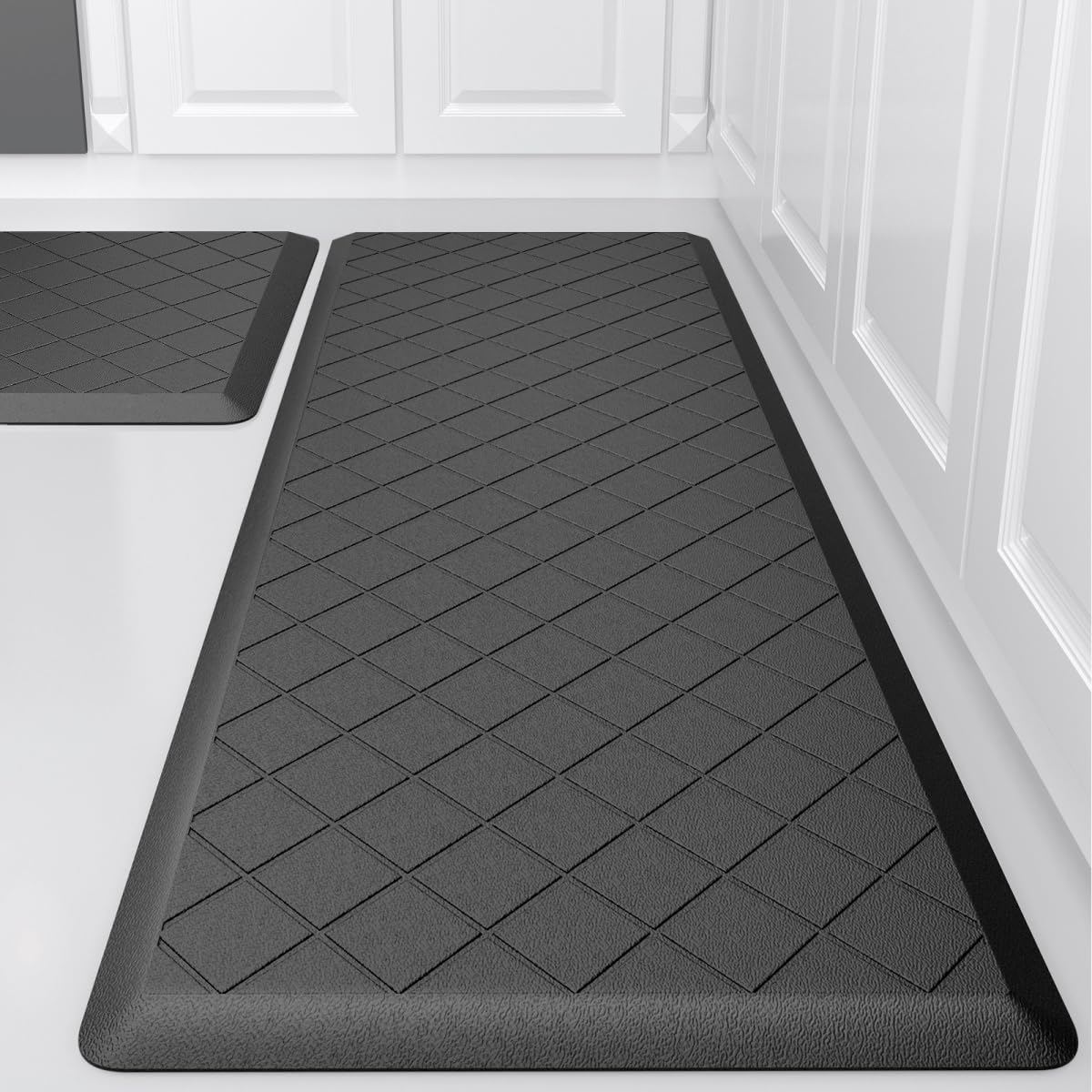 WEZVIX almohadilla cocina anti-fatiga, conjunto de dos para mayor confort al cocinar.